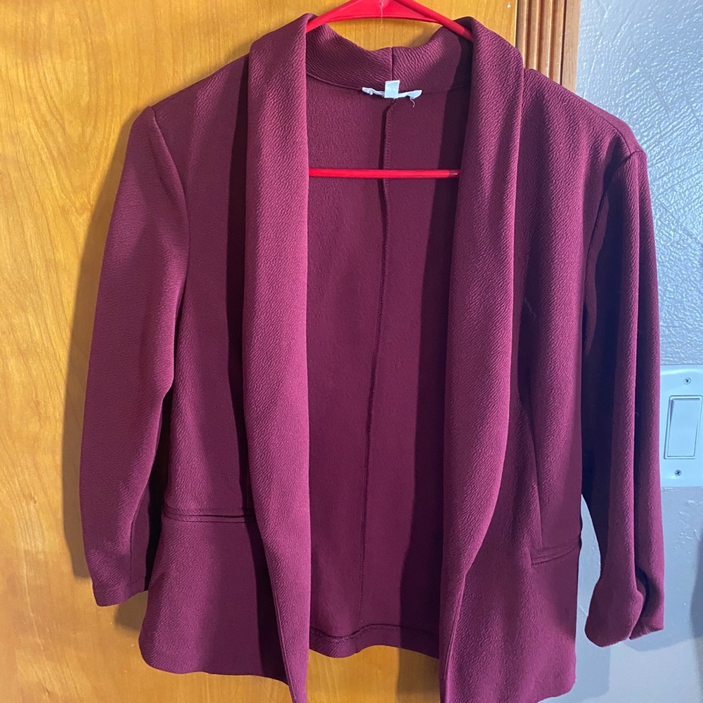 Burgundy blazer